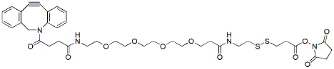 Molecular structure of the compound: DBCO-PEG4-SS-NHS