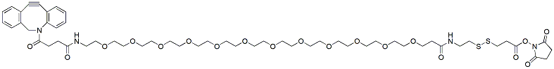 Molecular structure of the compound: DBCO-PEG12-SS-NHS