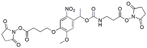 Molecular structure of the compound: 4-(4-(1-beta-alacarbonyloxyethyl)-2-methoxy-5-nitrophenoxy)butanoic acid bis NHS