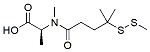Molecular structure of the compound: N-Methyl-N-(4-methyl-4-(methyldisulfanyl)pentanoyl)-L-alanine