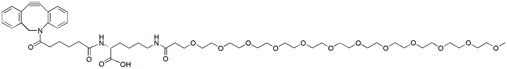 Molecular structure of the compound: N1-(DBCO-C6-carbonyl)-N6-(m-PEG12)-Lys-OH