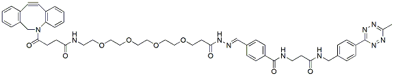 Molecular structure of the compound: DBCO-PEG4-hydrazone-methyltetrazine
