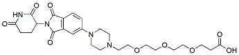 Molecular structure of the compound: Thalidomide-piperazine-PEG3-COOH