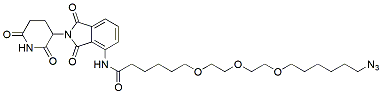 Molecular structure of the compound: Pomalidomid-C6-PEG3-butyl-N3