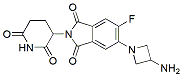 Molecular structure of the compound: 5-(3-aminoazetidin-1-yl)-2-(2,6-dioxopiperidin-3-yl)-6-fluoro-2,3-dihydro-1H-isoindole-1,3-dione