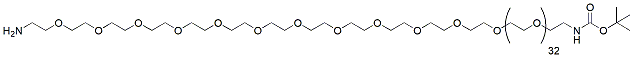 Molecular structure of the compound: t-Boc-N-amido-PEG44-amine, HCl salt
