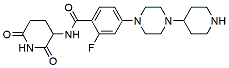 Molecular structure of the compound: N-(2,6-dioxopiperidin-3-yl)-2-fluoro-4-(4-(piperidin-4-yl)piperazin-1-yl)benzamide