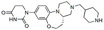 Molecular structure of the compound: (S)-1-(3-(piperidin-4-ylmethyl)-2,3,4,4a,5,6-hexahydro-1H-benzo[b]pyrazino[1,2-d][1,4]oxazepin-9-yl)dihydropyrimidine-2,4(1H,3H)-dione