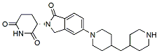 Molecular structure of the compound: (S)-3-(1-oxo-5-(4-(piperidin-4-ylmethyl)piperidin-1-yl)isoindolin-2-yl)piperidine-2,6-dione