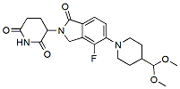Molecular structure of the compound: 3-(5-(4-(dimethoxymethyl)piperidin-1-yl)-4-fluoro-1-oxoisoindolin-2-yl)piperidine-2,6-dione