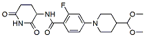 Molecular structure of the compound: 4-(4-(dimethoxymethyl)piperidin-1-yl)-N-(2,6-dioxopiperidin-3-yl)-2-fluorobenzamide
