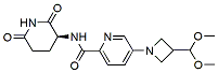 Molecular structure of the compound: (S)-5-(3-(dimethoxymethyl)azetidin-1-yl)-N-(2,6-dioxopiperidin-3-yl)picolinamide