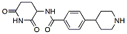 Molecular structure of the compound: N-(2,6-dioxopiperidin-3-yl)-4-(piperidin-4-yl)benzamide, HCl salt