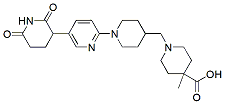 Molecular structure of the compound: 1-((1-(5-(2,6-dioxopiperidin-3-yl)pyridin-2-yl)piperidin-4-yl)methyl)-4-methylpiperidine-4-carboxylic acid