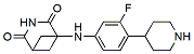 Molecular structure of the compound: 1-((3-fluoro-4-(piperidin-4-yl)phenyl)amino)-3-azabicyclo[3.1.1]heptane-2,4-dione