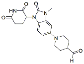 Molecular structure of the compound: 1-(1-(2,6-dioxopiperidin-3-yl)-3-methyl-2-oxo-2,3-dihydro-1H-benzo[d]imidazol-5-yl)piperidine-4-carbaldehyde