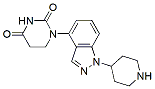 Molecular structure of the compound: 1-(1-(piperidin-4-yl)-1H-indazol-4-yl)dihydropyrimidine-2,4(1H,3H)-dione