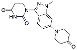 Molecular structure of the compound: 1-(1-methyl-6-(4-oxopiperidin-1-yl)-1H-indazol-3-yl)dihydropyrimidine-2,4(1H,3H)-dione