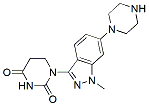 Molecular structure of the compound: 1-(1-methyl-6-(piperazin-1-yl)-1H-indazol-3-yl)dihydropyrimidine-2,4(1H,3H)-dione