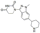 Molecular structure of the compound: 1-(1-methyl-6-(piperidin-3-yl)-1H-indazol-3-yl)dihydropyrimidine-2,4(1H,3H)-dione