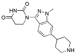 Molecular structure of the compound: 1-(1-methyl-6-(piperidin-4-yl)-1H-indazol-3-yl)dihydropyrimidine-2,4(1H,3H)-dione