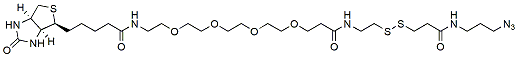 Molecular structure of the compound: Biotin-PEG4-SS-Azide