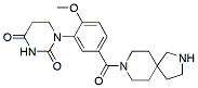 Molecular structure of the compound: 1-(2-methoxy-5-(2,8-diazaspiro[4.5]decane-8-carbonyl)phenyl)dihydropyrimidine-2,4(1H,3H)-dione