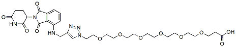 Molecular structure of the compound: Pomalidomide-triazole-PEG6-acid