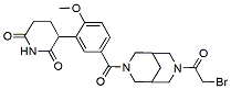 Molecular structure of the compound: 1-(5-(7-(2-bromoacetyl)-3,7-diazabicyclo[3.3.1]nonane-3-carbonyl)-2-methoxyphenyl)dihydropyrimidine-2,4(1H,3H)-dione