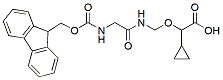 Molecular structure of the compound: Fmoc-Gly-NH-CH2-O-Cyclopropane-CH2COOH