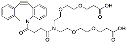Molecular structure of the compound: N-DBCO-N-bis(PEG2-acid), TEA salt