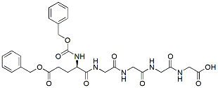 Molecular structure of the compound: Cbz-D-Glu(Bn)-Gly-Gly-Gly-Gly