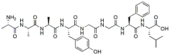 Molecular structure of the compound: Ala-Ala-Ala-Tyr-Gly-Gly-Phe-Leu