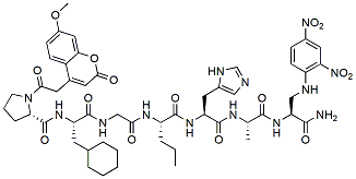 Molecular structure of the compound: Mca-P-Cha-G-Nva-HA-Dap(DNP)-NH2