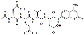 Molecular structure of the compound: Ac-DEVD-AFC