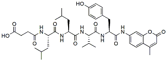 Molecular structure of the compound: Suc-LLVY-AMC