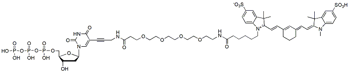 Molecular structure of the compound: SulfoCy7-PEG4 dUTP