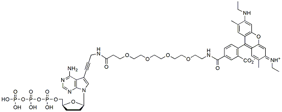 Molecular structure of the compound: ddA-PEG4-R6G
