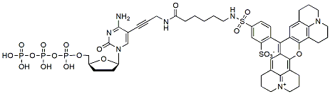 Molecular structure of the compound: ddC-Texas Red-X