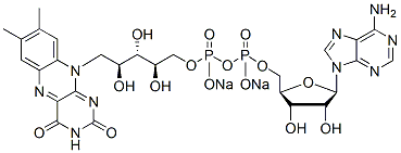 Molecular structure of the compound: Flavin Adenine Dinucleotide Disodium Salt