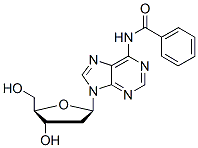 Molecular structure of the compound: N-Benzoyl-2-deoxyadenosine