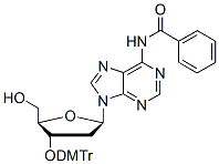 Molecular structure of the compound: N-Benzoyl-3-O-(4,4-dimethoxytrityl)-2-deoxyadenosine