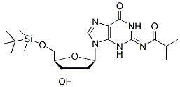 Molecular structure of the compound: N-Isobutyryl-5-O-tert-butyldimethylsilyl-2-deoxyguanosine