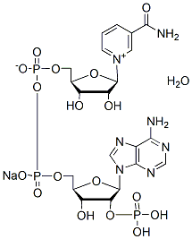 Molecular structure of the compound: beta-Nicotinamide adenine dinucleotide phosphate sodium salt hydrate