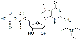 Molecular structure of the compound: 7-Methyl-Guanosine-5-Diphosphate, TEA salt