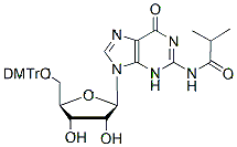 Molecular structure of the compound: 5-O-DMT-N2-Isobutyryl-Guanosine