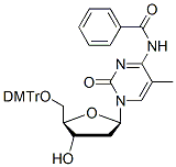 Molecular structure of the compound: 5-O-DMT-N4-Benzoyl-2-Deoxy-5-Methylcytidine